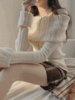 [여리보스] 로젤린 오프숄더 불규칙 니트 nt - 3color
