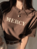 [피치기모원단] MERCY 기모 오버박시핏 반팔티 t - 3color