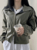 [단독기획/색감핏추천] 레더 투웨이 카라 가죽레더자켓 jk - 3color